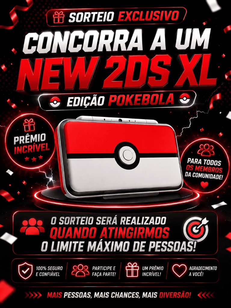 Sorteio New 2DS XL Pokébola Edition